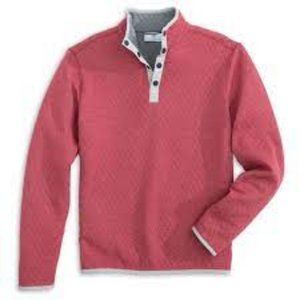 Southern Tide Men's Tiller Heather Reversible Red Gray Pullover NWT NEW
